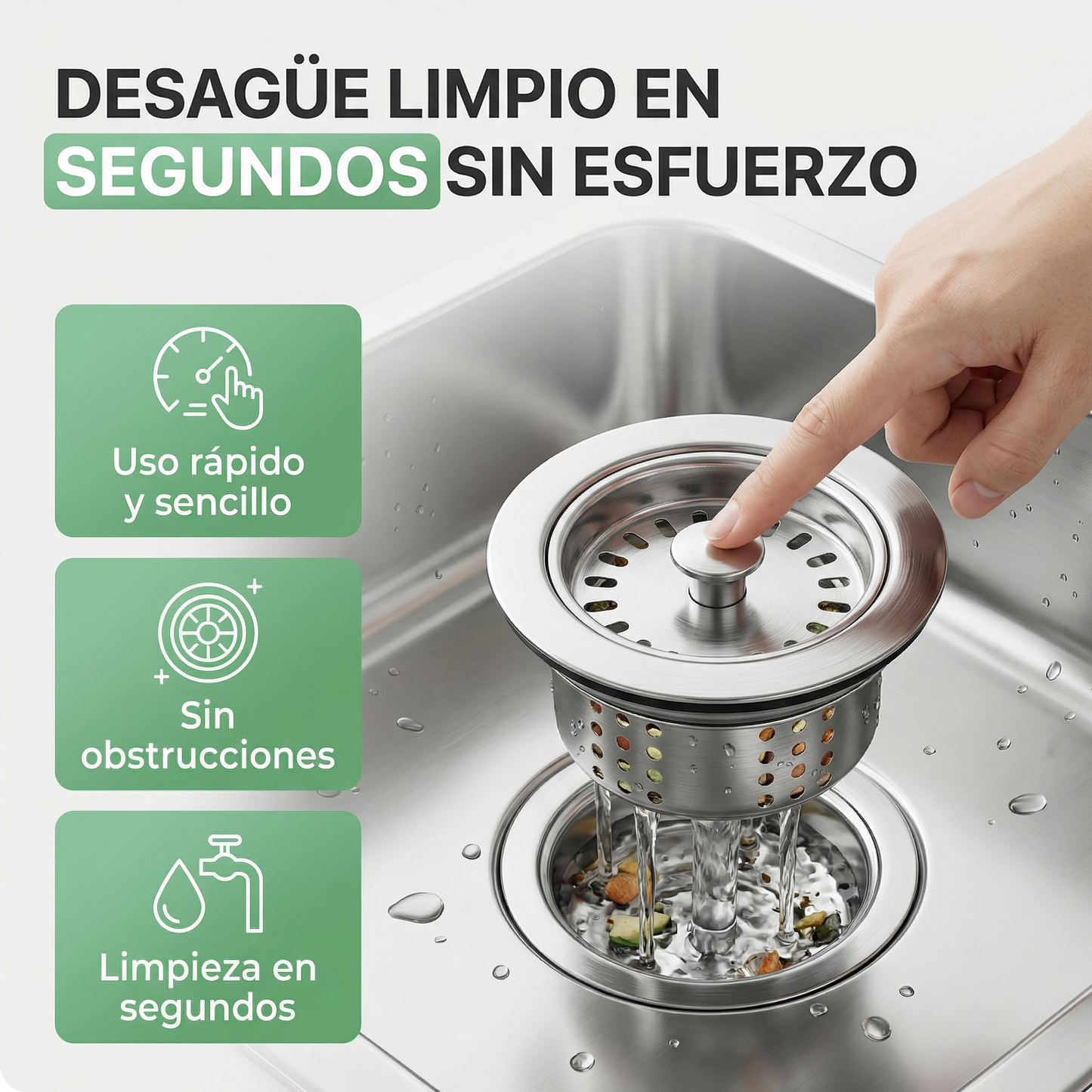 NEXURA™ AquaFlow | Filtro de desagüe anti obstrucciones